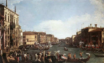 Een regatta op het Canal Grande